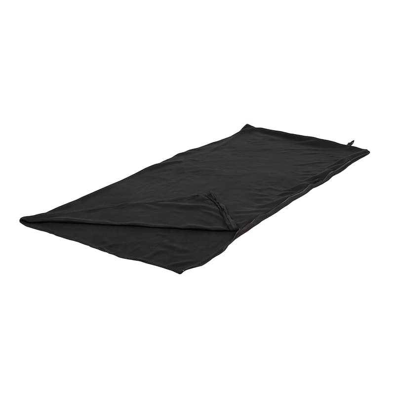Stansport Fleece Sleeping Bag - Black - Black