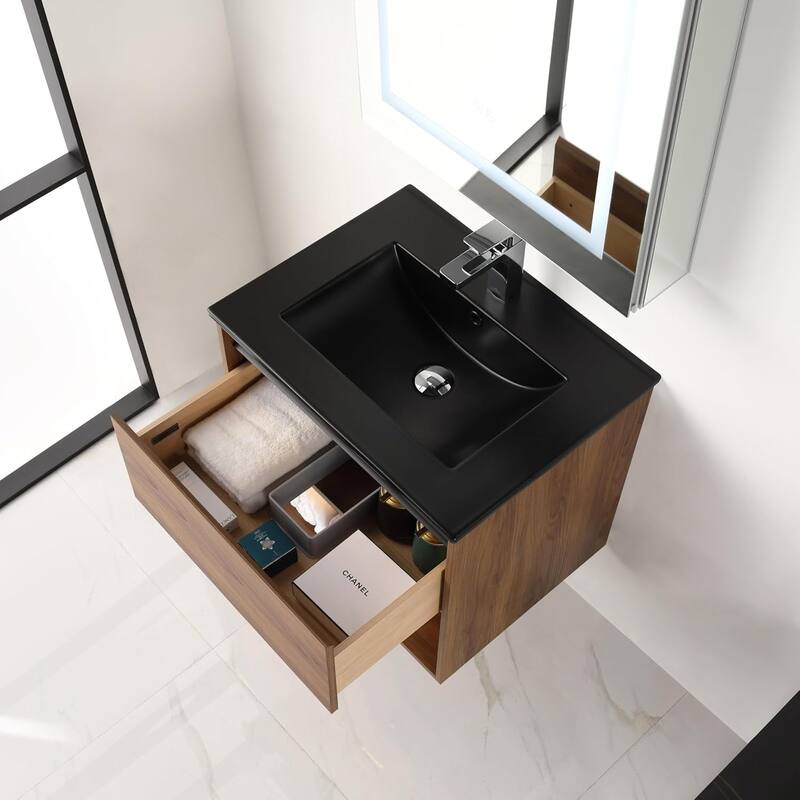 Blossom Bergen Wall Mounted Floating Bathroom Vanity with Sink