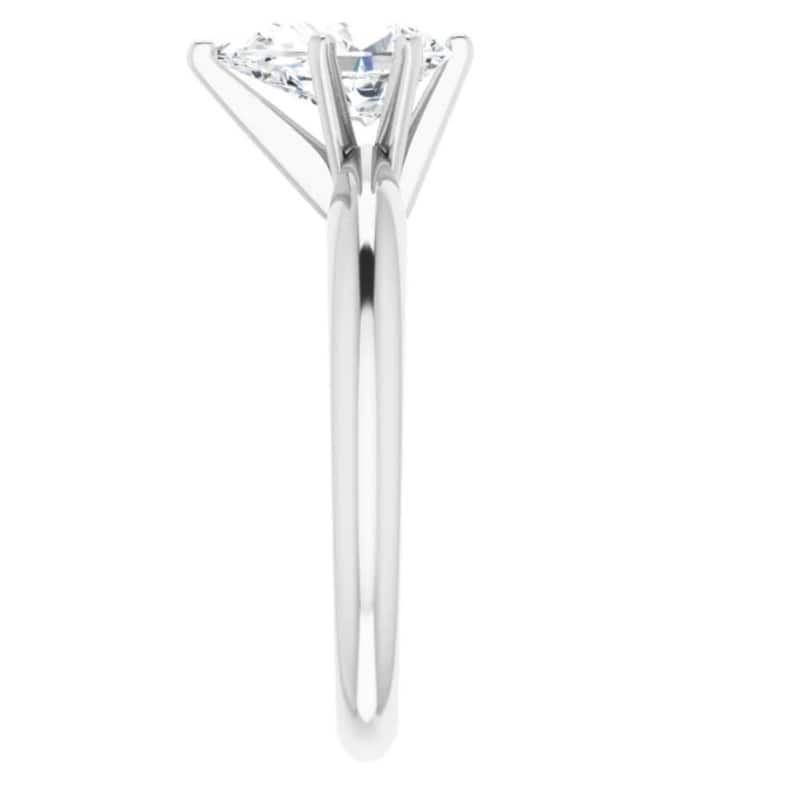 1/3Ct Solitaire Pear Shape Diamond Engagement Ring in White or Yellow Gold