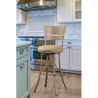 Distressed Black Honey Cecily Swivel Bar Stool 
