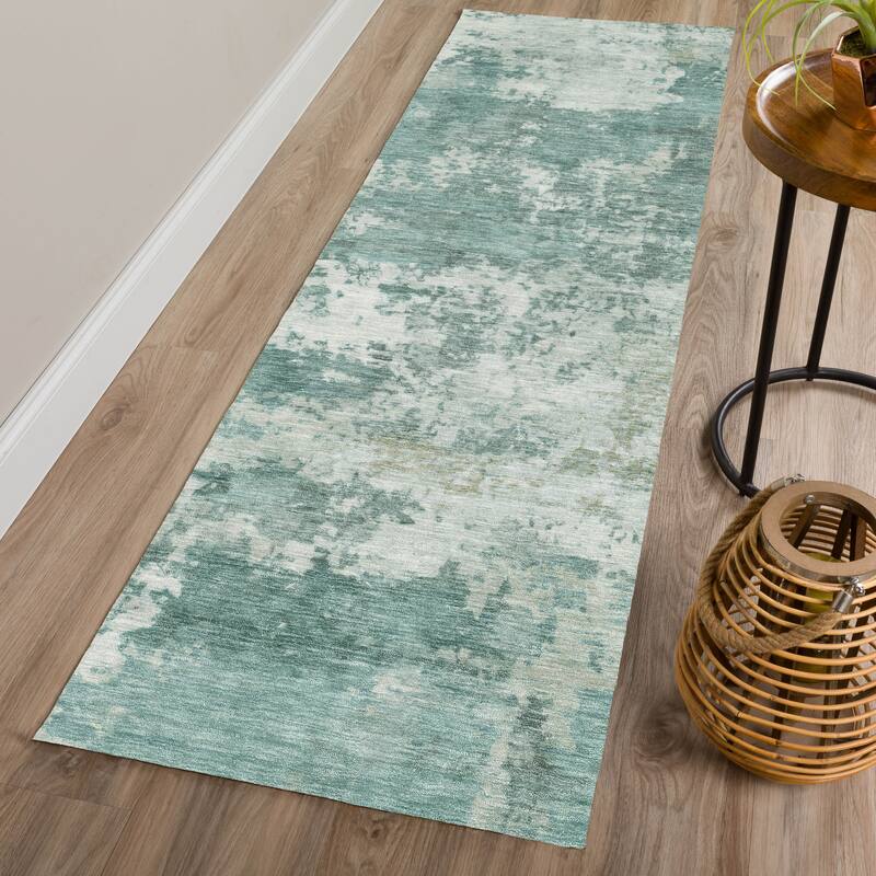 Machine Washable Indoor/ Outdoor Modern Jenna Chantille Rug