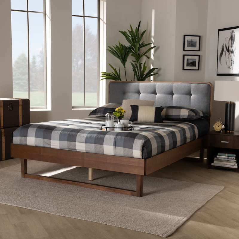 Natalia Mid-Century Modern Platform Bed