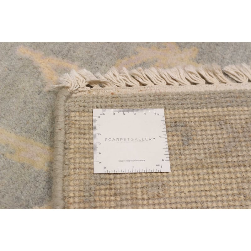 ECARPETGALLERY Hand-knotted Royal Oushak Grey Wool Rug - 5'11 x 8'8