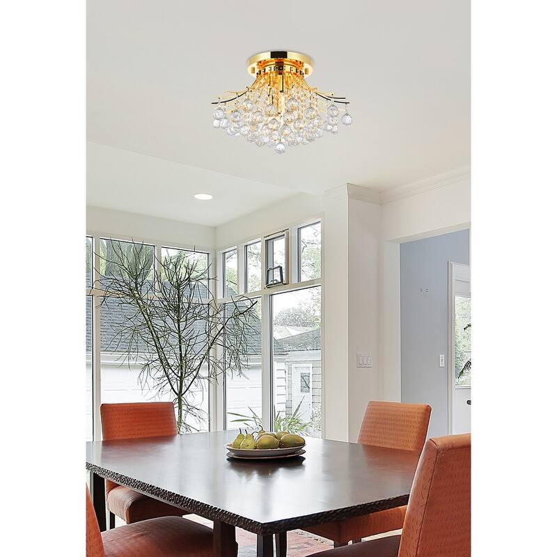 Fleur Illumination 6 light Gold Flush Mount