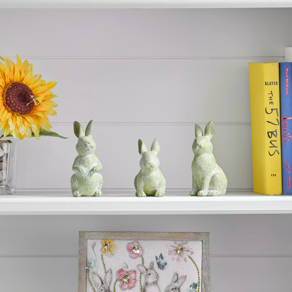 5" Resin Garden Bunny Set of 3