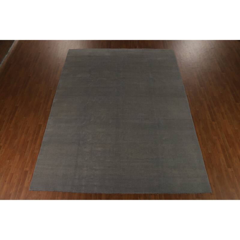 Hand Knotted Oriental 100% Wool Carpet Tribal Tribal Greys & Charcoal Gabbeh Area Rug - 13' 0'' X 9' 11''