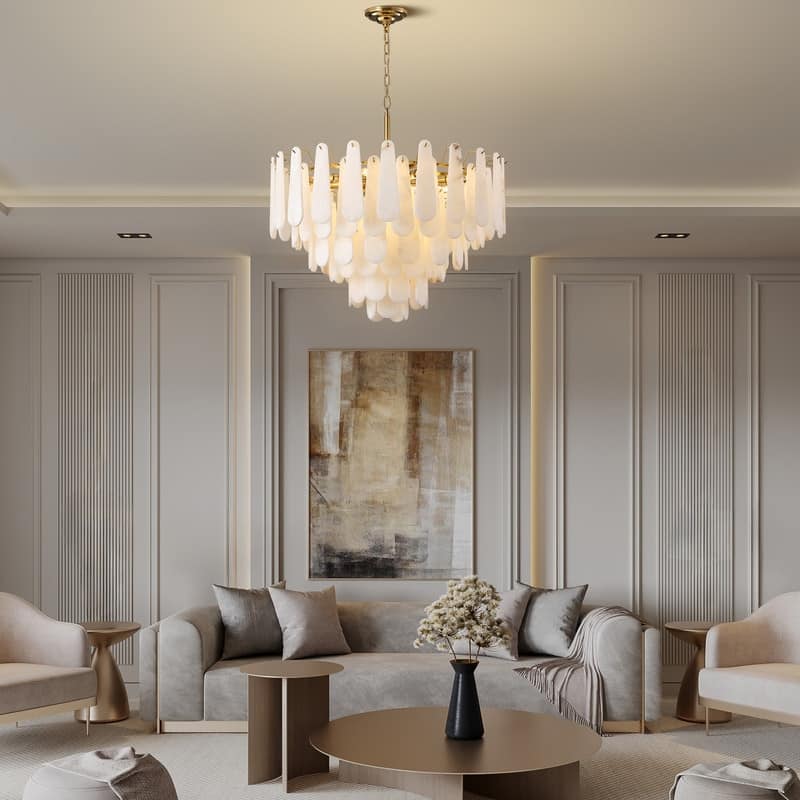 KAYLA Modern Chandelier 32 in. 16-Lights Gold Chandelier