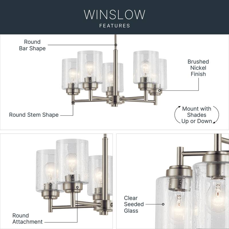 Kichler Lighting Winslow 5-light Brushed Nickel Chandelier