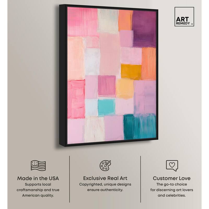 Color Squares III Canvas by Art Remedy