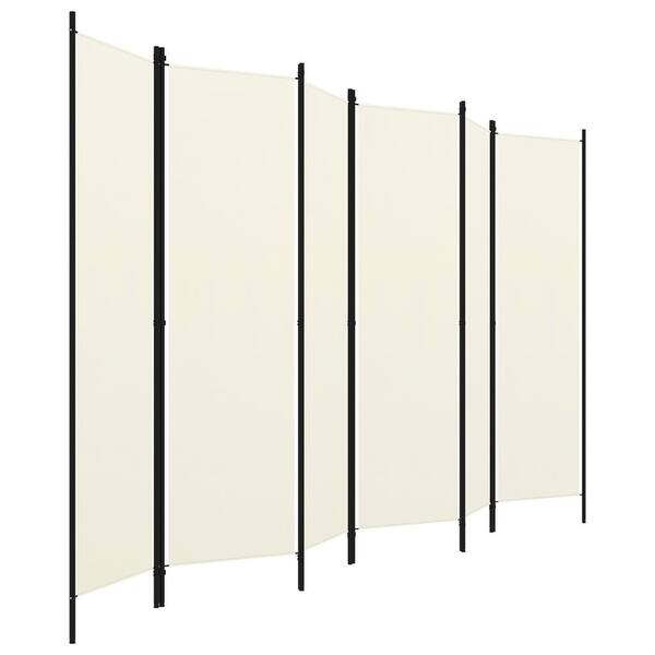 6-Panel Room Divider Cream White 118.1