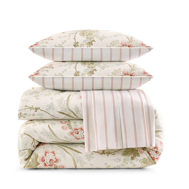 Waverly Stonington 4 Piece 100% Cotton Comforter Set
