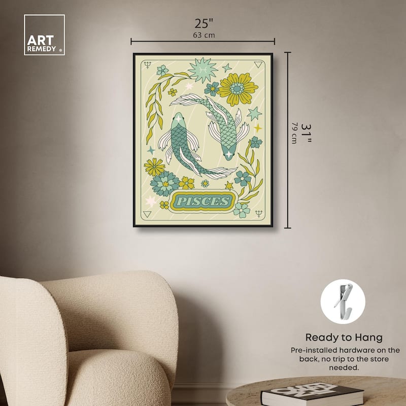 Pisces Stars Card Canvas by Art Remedy