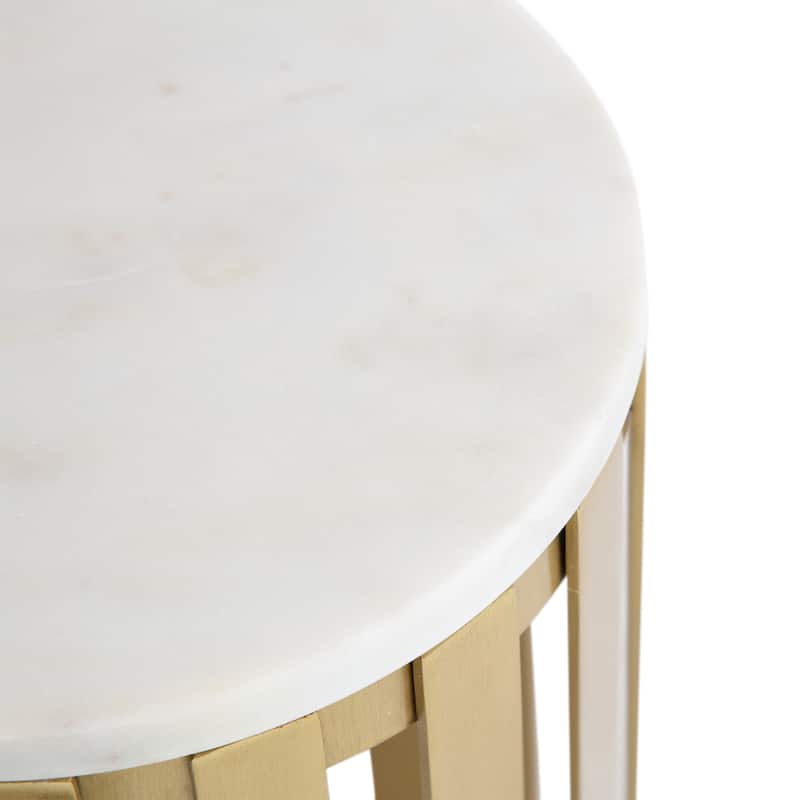 Kate and Laurel Paynter Marble Drink Table
