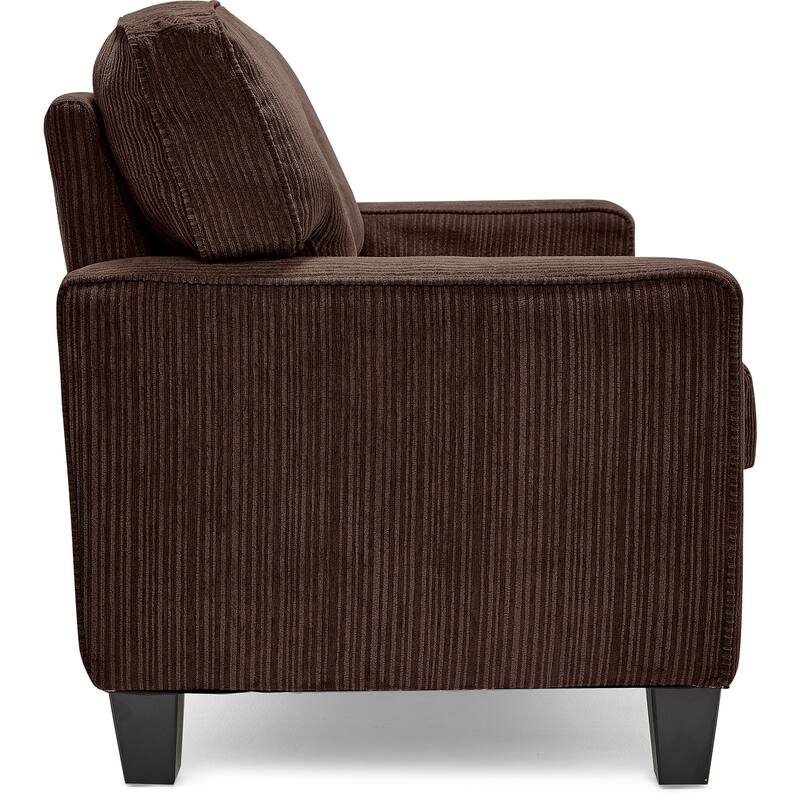 Serta Palisades Upholstered 61" Sofas for Living Room Modern Design Couch, Straight Arms, Tool-Free Assembly