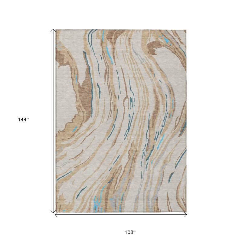 HomeRoots Abstract Transitional Rectangle Outdoor Rug