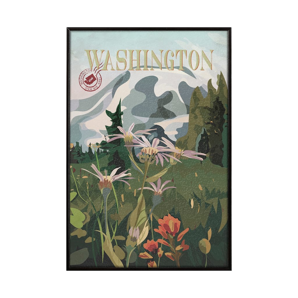 Washington State "Go" Series Made To Order Canvas Art