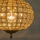 preview thumbnail 78 of 95, Retro French 4/5-Light Antique Brass Globe Crystal Chandelier for Living/Dining Room