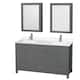 Option Dark Gray / White Quartz Top / Brushed Chrome