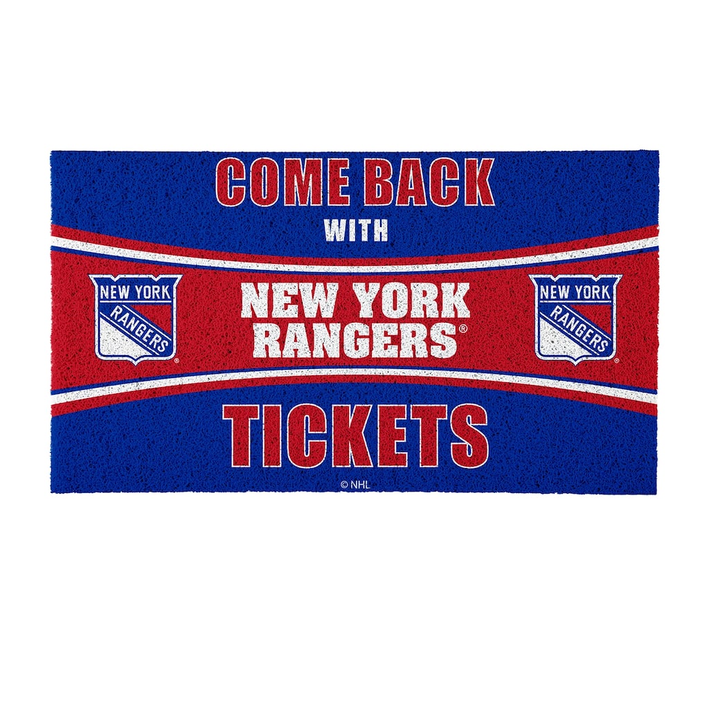 New York Islanders 28 in. x 16 in. PVC "Come Back With Tickets" Trapper Door Mat