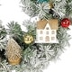 preview thumbnail 11 of 10, Fraser Hill Farm 24-in. Christmas Snowy Wreath Door Hanging