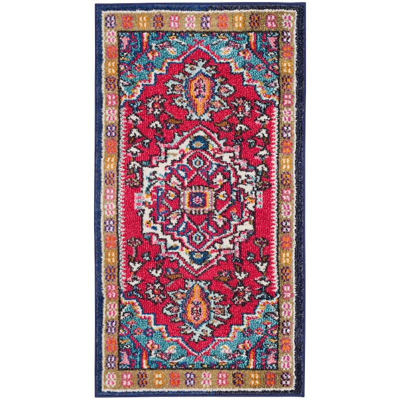 SAFAVIEH Monaco Donika Boho Medallion Rug - 2'2" x 4' - Red/Turquoise