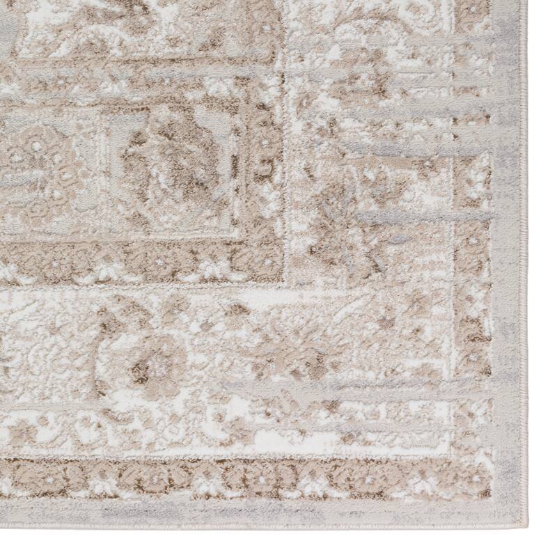 Ansley Vintage Tan Oriental Medallion Rug