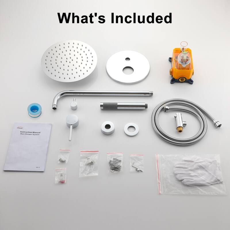 10-Inch Wall Mount Round Shower Set