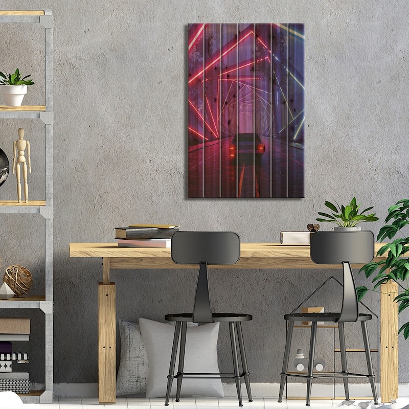 Drive Print On Wood by Davansh Atry - Multi-Color