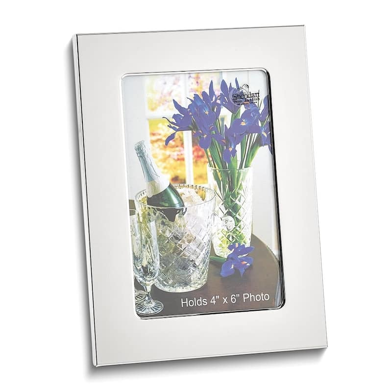 Curata Nickel Plated Polished 4x6 Photo Frame
