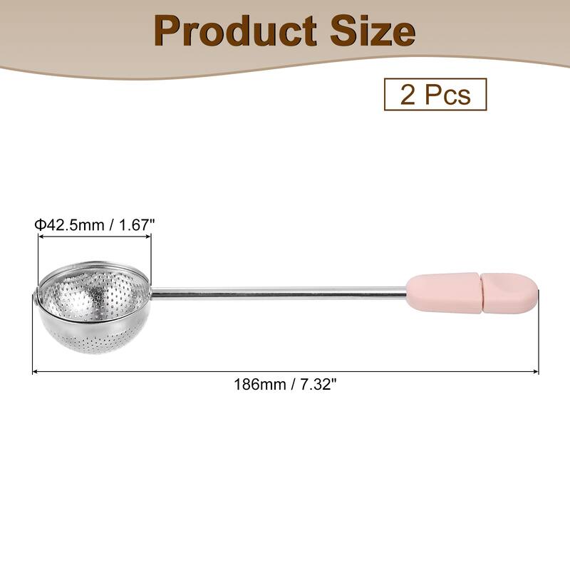 2 Pcs Tea Infuser Filter, Tea Strainer, Tea Ball, with Handle