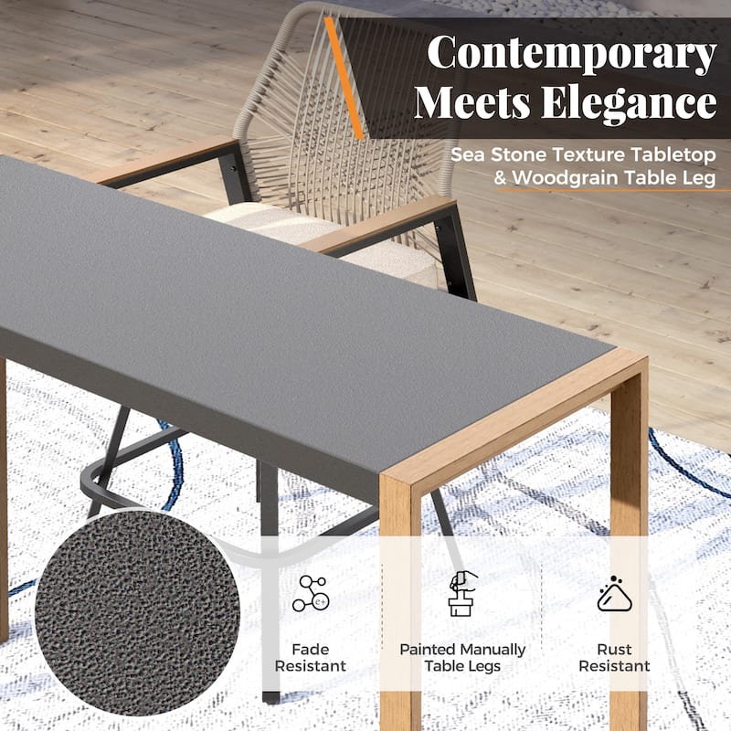 Outdoor Patio 3-piece Bar Counter Height Stool Bistro Set with Table for Backyard, Deck, Porch