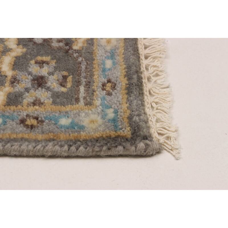 ECARPETGALLERY Hand-knotted Royal Oushak Dark Grey Wool Rug - 2'6 x 5'10