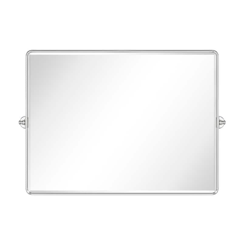 TEHOME Lutalo horizontal Beveled Bathroom / Vanity Mirror - 30" x 40" - Chrome