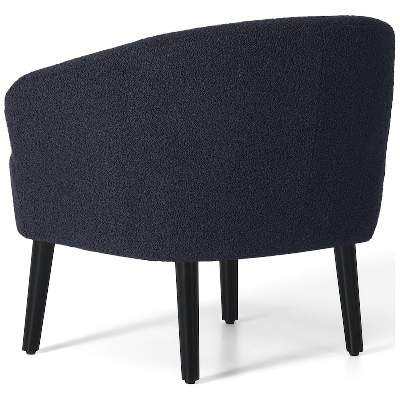 Bayville Sherpa Polyester Upholstered Faux Shearling Barrel Chair - (Set of 2)