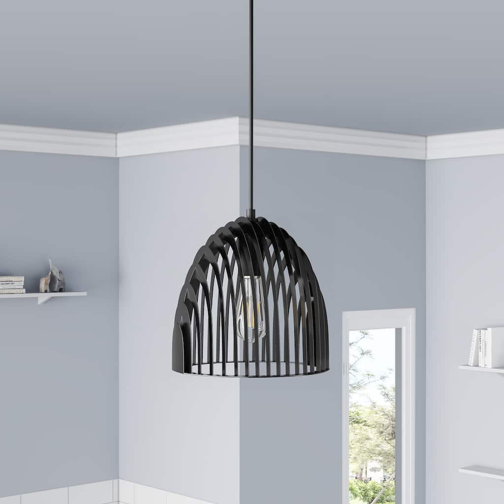 Modern 1-Light Simple Creativity Dome Metal Hollow Pendant Light for Kitchen Island
