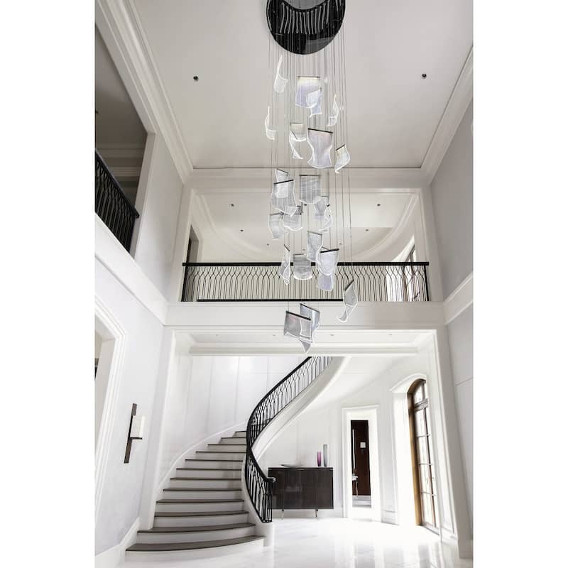 Luxury Acrylic Chandelier 40" Wide 24-lights LED Multi- Light Pendant