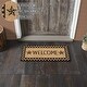 preview thumbnail 5 of 3, Black Check Stars Coir Welcome Rug Rect 17x36