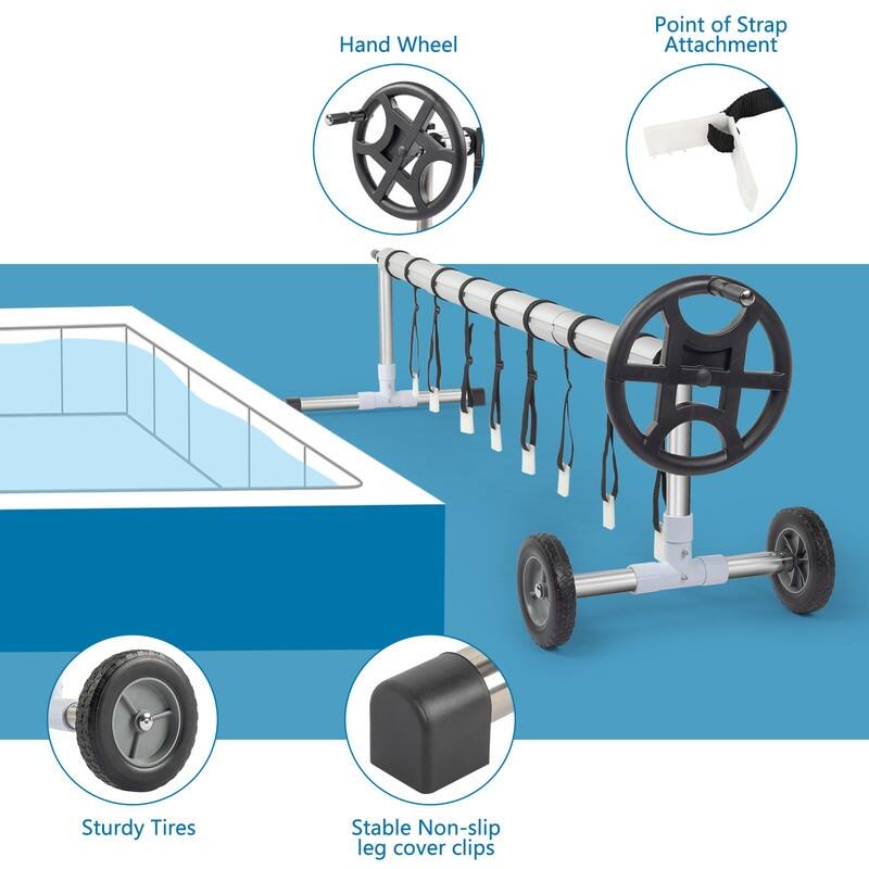 Outdoor Aluminum Inground Solar Cover Swimming Pool Cover Reel