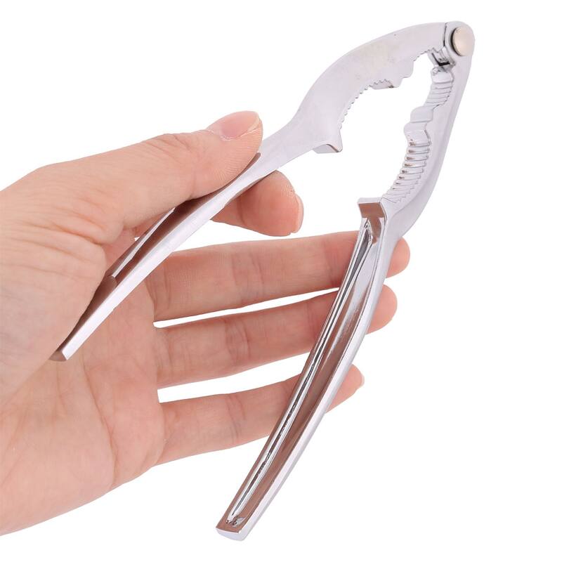 Home Metal Almond Pecan Plier Clamp Nut Cracker Nutcracker Sheller Silver Tone - Silver Tone