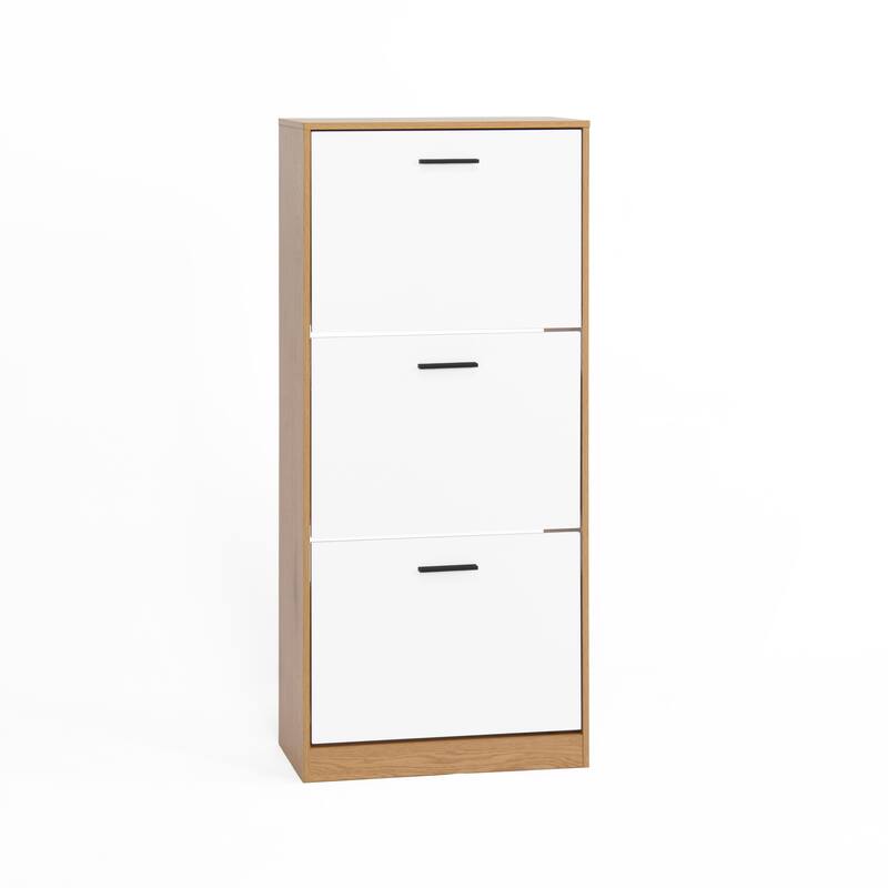 Shoe Storage Cabinet with 3 Flip Drawers&1 Drawer, Slim Freestanding Storage Racks