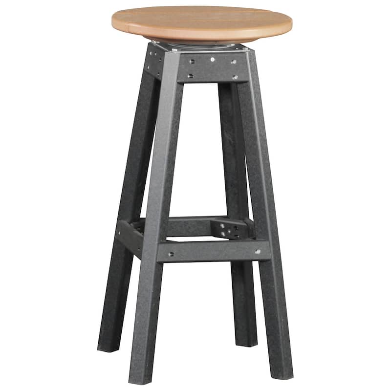 Poly Lumber Bar Stool - Cedar & Black