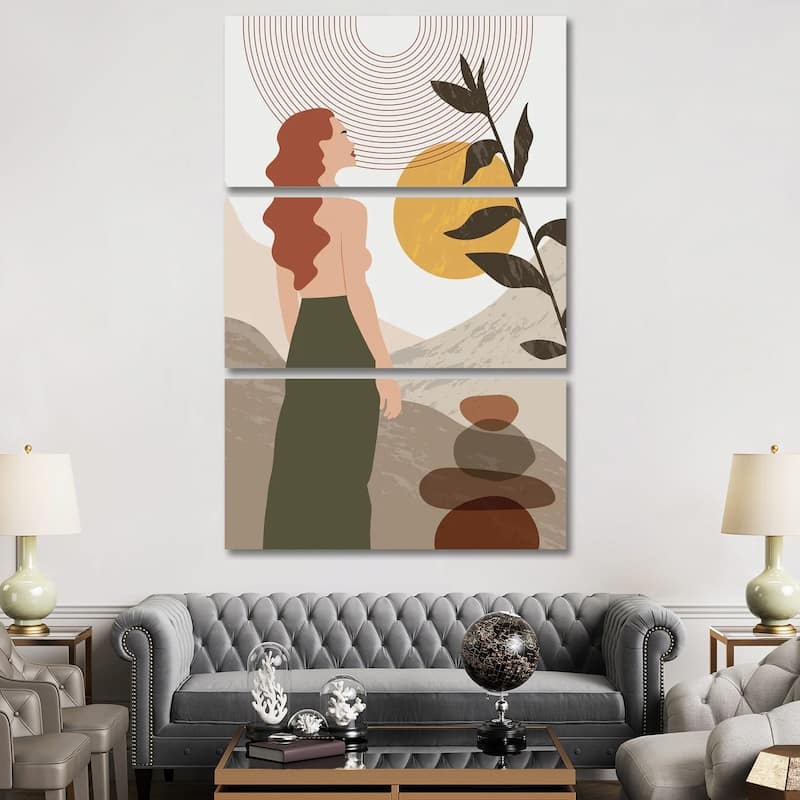 iCanvas "Boho Portrait II" by Artsy Bessy 3-Piece Canvas Wall Art Set