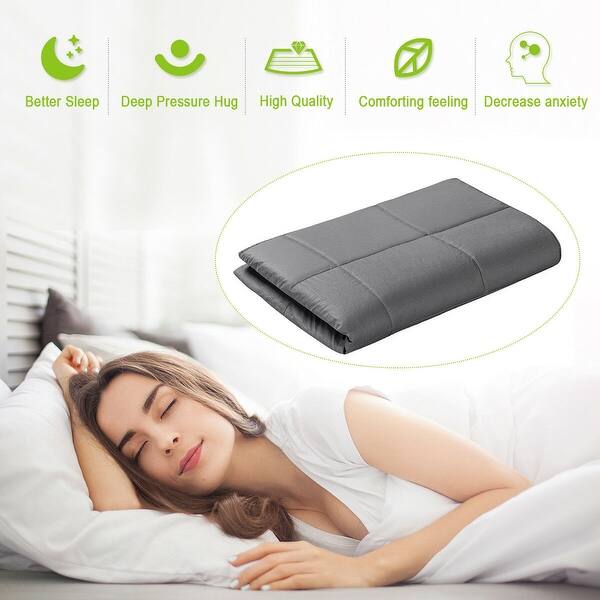 Shop Gymax 48 X 72 12 Lbs Weighted Blankets Twin Full Queen