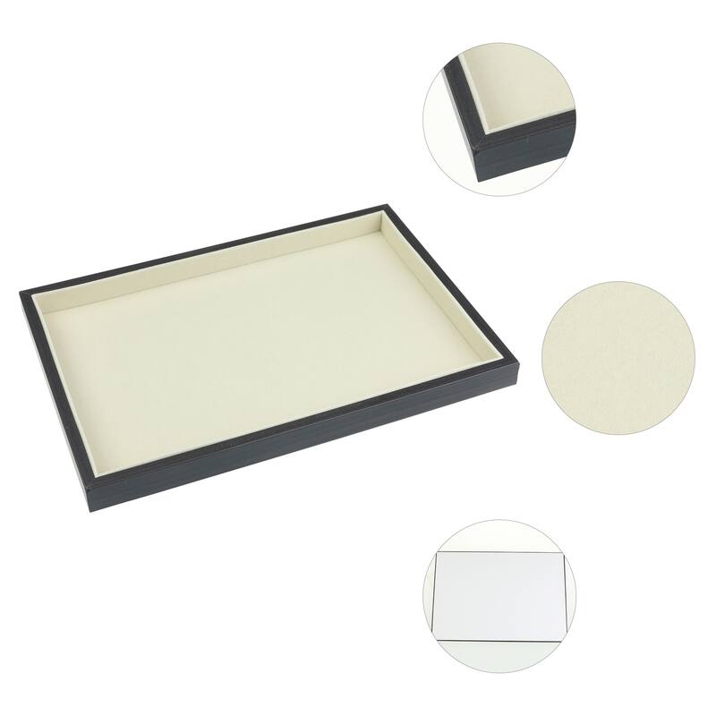 Velvet Jewelry Organizer Trays with Removable Dividers for Drawers, Jewelry Organizer Drawer Inserts Container Display Case - Flat Tray