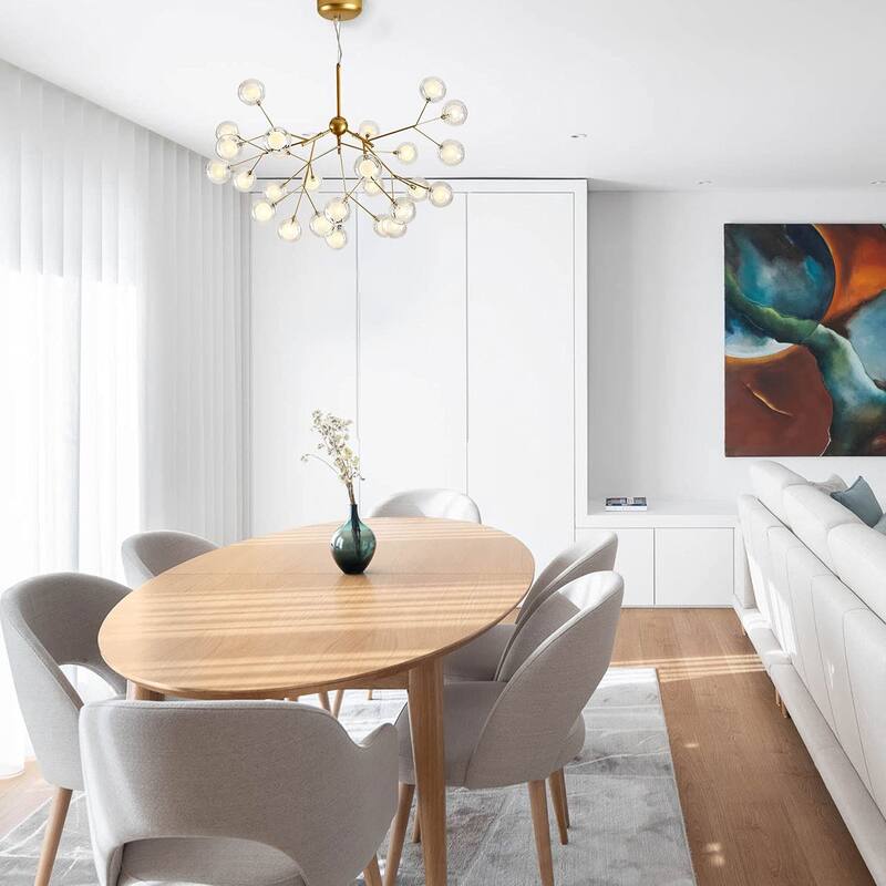 Modern Gold Glass Art Design Chandelier Pendant Light - 29.5*29.5*21.6H