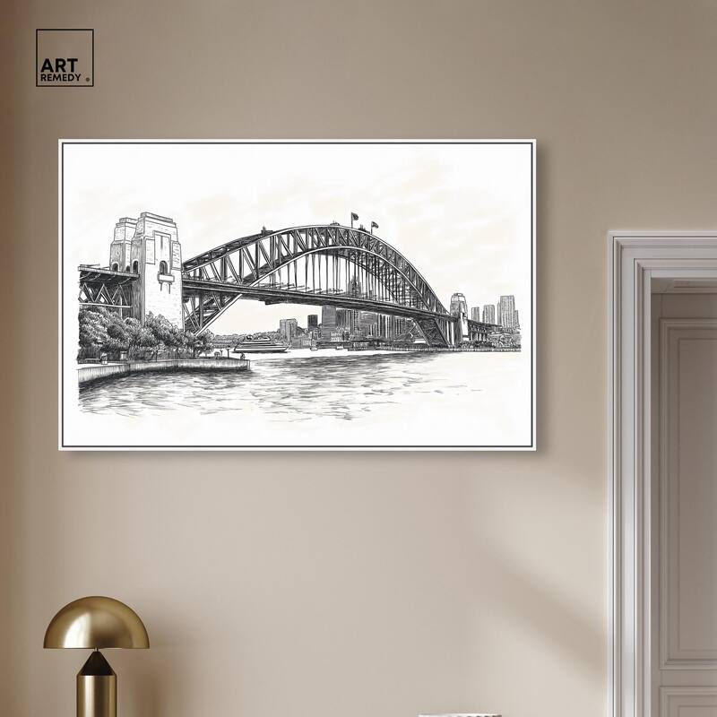 Lines of the Bridge Canvas by Art Remedy