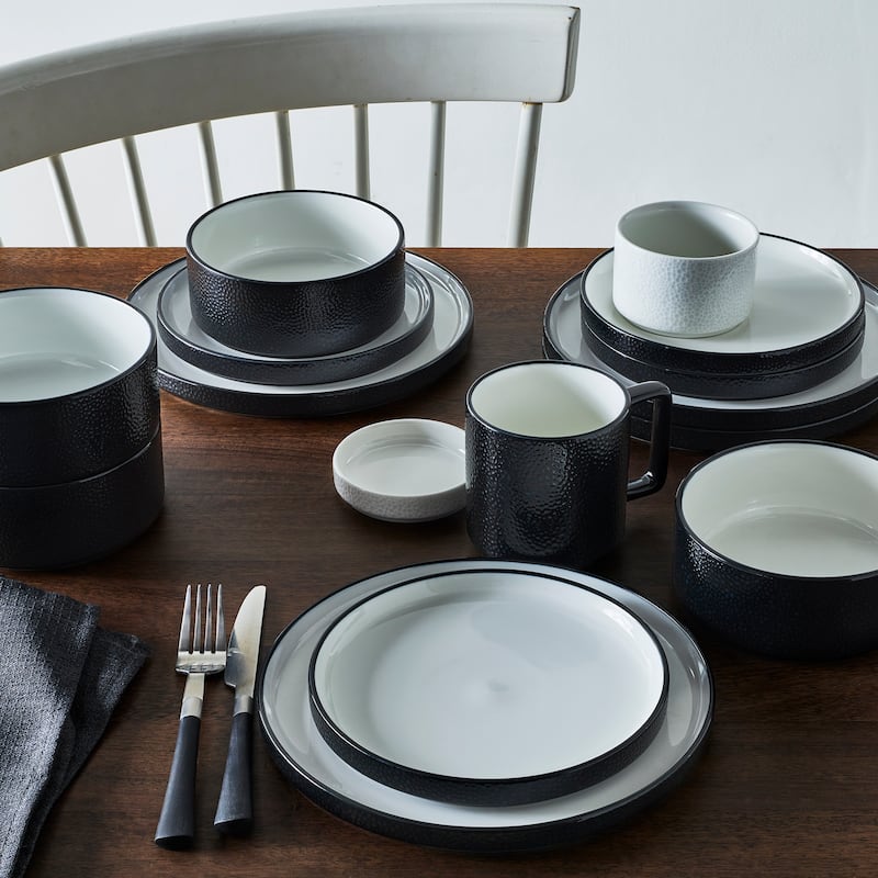 Noritake Colortex Stone 12-Piece Stax Dinnerware Set, Service For 4