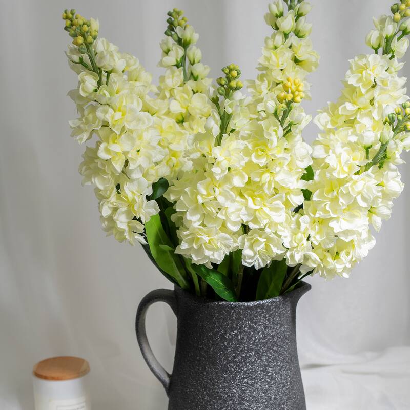 Silk Decorative Artificial Violet(Pack of 1 Branch)