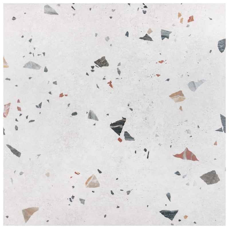 Merola Tile Sonar White 25-5/8" x 25-5/8" Porcelain Floor and Wall Tile