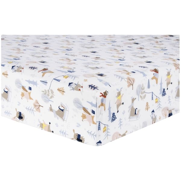 slide 2 of 3, Winter Park Deluxe Flannel Fitted Crib Sheet
